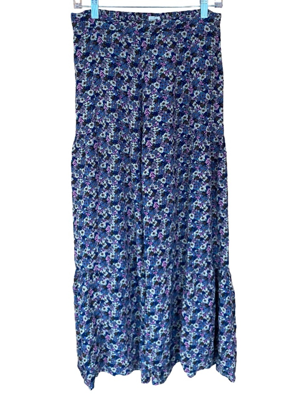 Natural Life purple blue wide leg floral palazzo boho pants size medium - Picture 2 of 7